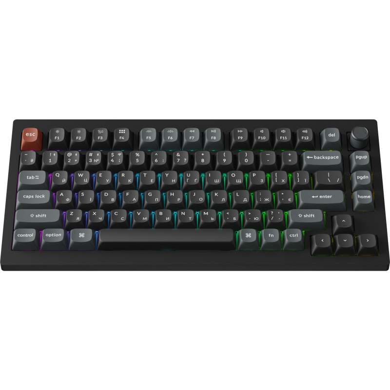 Клавіатура Keychron V1 Ultra Keychron Red Switch Black RGB (V1U-D1-UA)