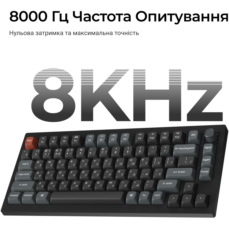 Клавіатура Keychron V1 Ultra Keychron Red Switch Black RGB (V1U-D1-UA)