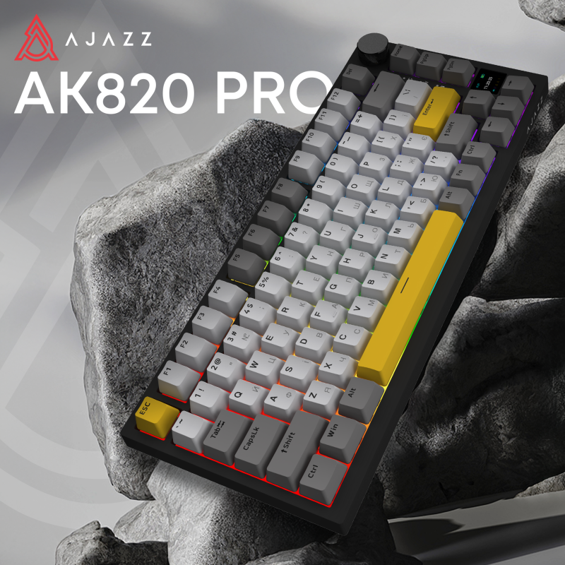 Клавиатура Ajazz AK820 Pro Flying Fish Switch Purple (AK820PRO-FF-PWB)