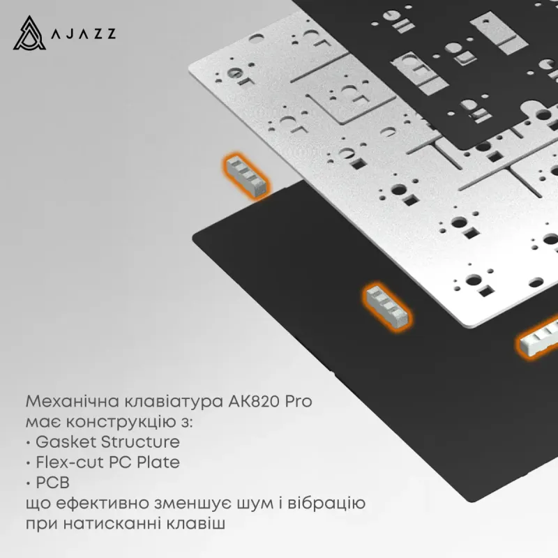 Клавиатура Ajazz AK820 Pro Flying Fish Switch Purple (AK820PRO-FF-PWB)