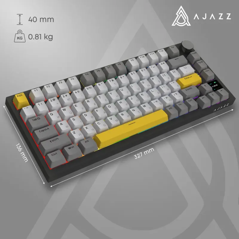 Клавиатура Ajazz AK820 Pro Flying Fish Switch Purple (AK820PRO-FF-PWB)