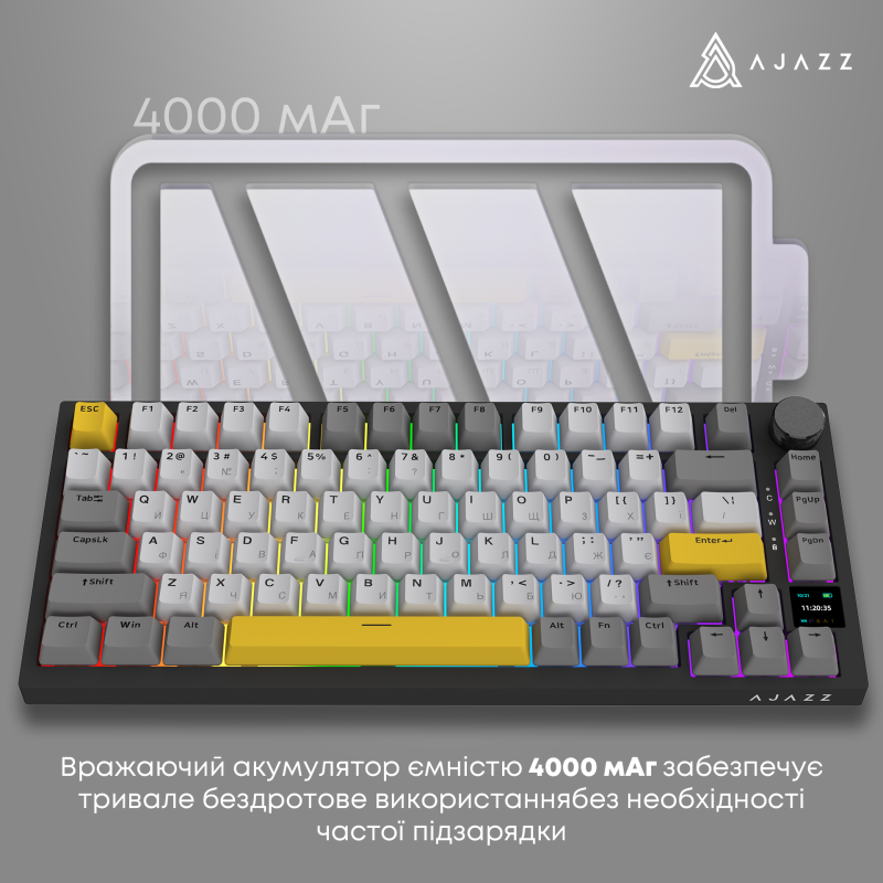 Клавиатура Ajazz AK820 Pro Flying Fish Switch Purple (AK820PRO-FF-PWB)