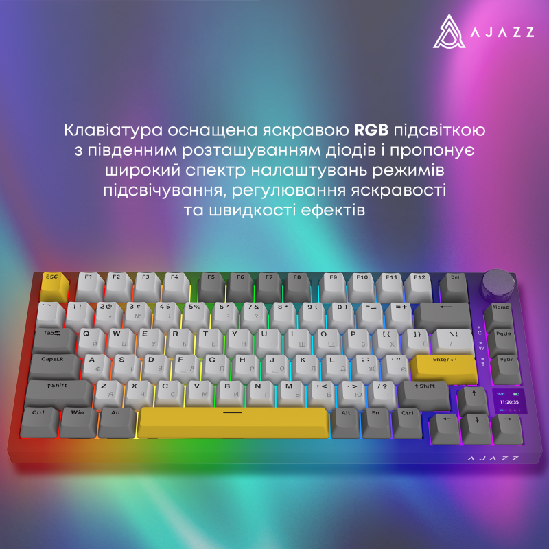 Клавиатура Ajazz AK820 Pro Flying Fish Switch Purple (AK820PRO-FF-PWB)