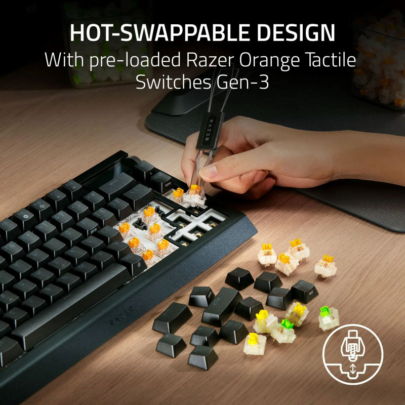 Клавиатура Razer BlackWidow V4 Pro 75% ANSI Black (RZ03-05130100-R3M1)