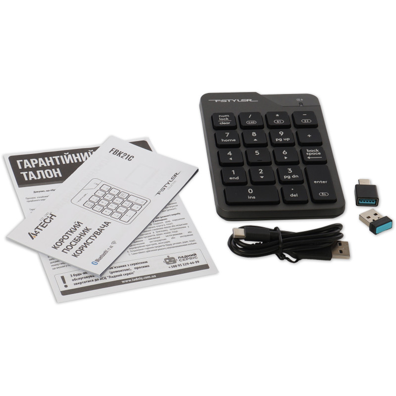 Клавіатура A4Tech FBK21C (Smoky Grey)
