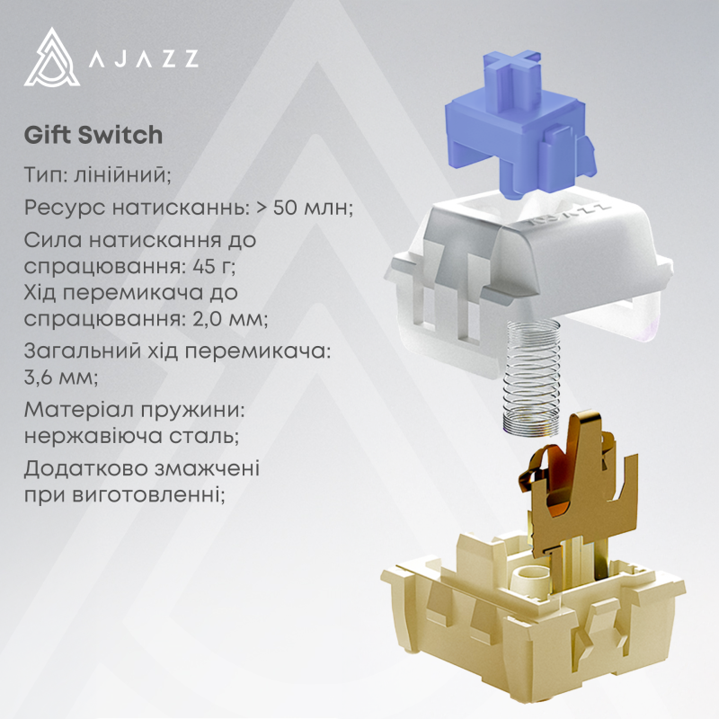 Ajazz AK820 Pro Gift Switch Purple (AK820PRO-G-PWB)