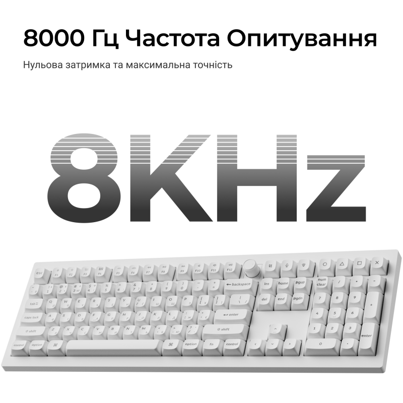 Клавіатура Keychron V6 Ultra Keychron Red Switch White RGB (V6U-F1-UA)