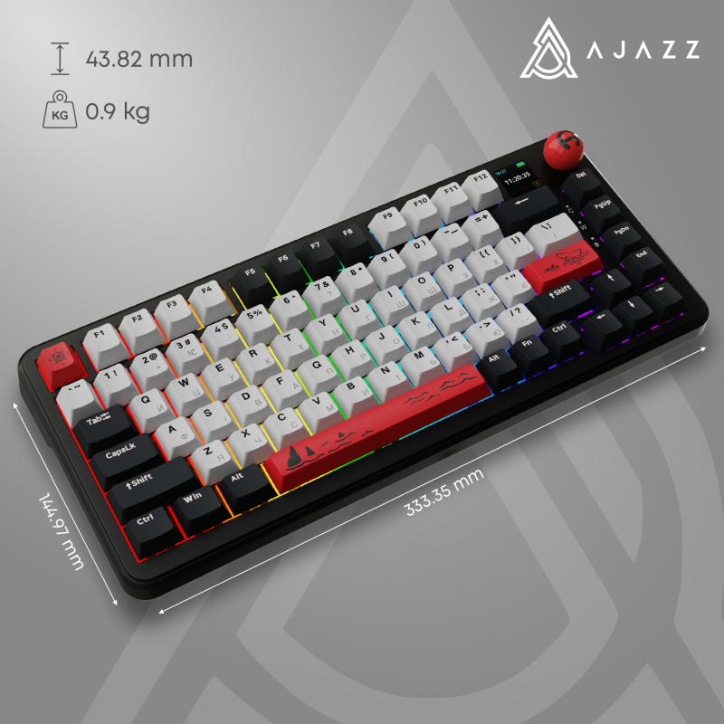 Клавиатура Ajazz AK820 MAX Avocado Switch Black (AK820MAX-AS-BG)
