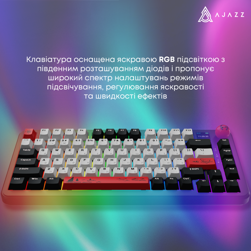 Клавиатура Ajazz AK820 MAX Avocado Switch Black (AK820MAX-AS-BG)
