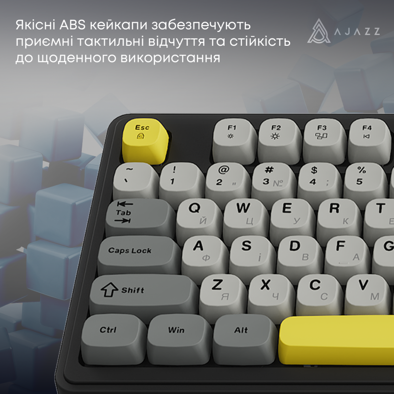 Клавіатура Ajazz AF98 PLUS Black Gray Yellow (AF98-PLUS-BGY)