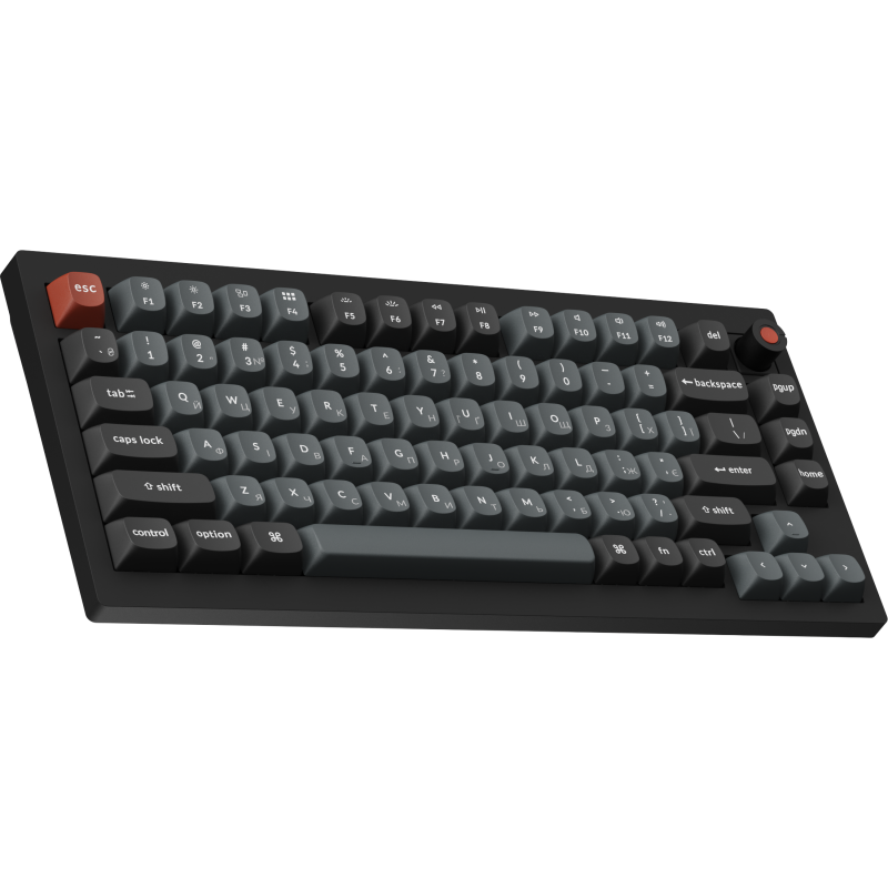 Клавіатура Keychron V1 8K Keychron Super Red Switch Black RGB (V1W-D1-UA)