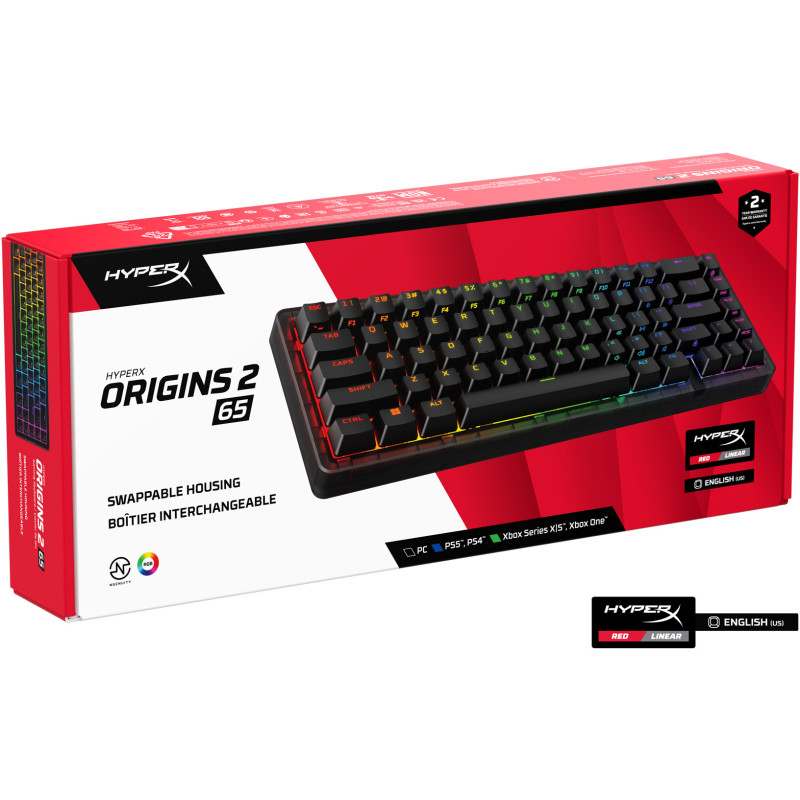 Клавіатура HyperX Origins 2 65 HX Red USB Black (B4QS3AA)