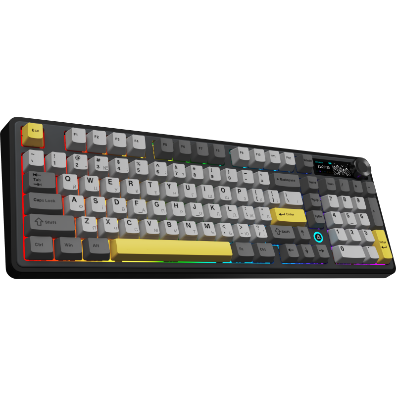 Клавиатура Ajazz AK980 V2 Gift Switch V2 Black Gray Yellow (AK980-V2-G-BGY)