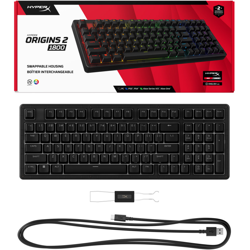 Клавіатура HyperX Origins 2 1800 HX Red USB Black (B4QS4AA)