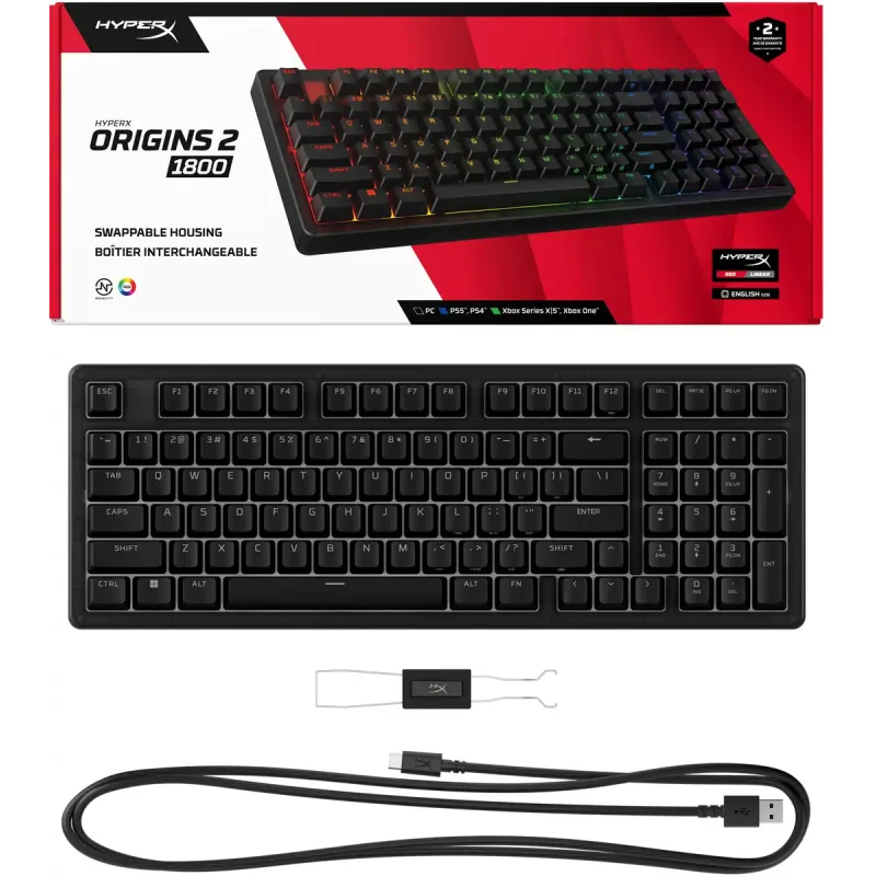 Клавіатура HyperX Origins 2 1800 HX Red USB Black (B4QS4AA)