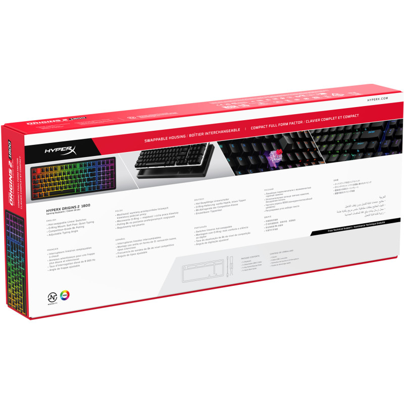 Клавіатура HyperX Origins 2 1800 HX Red USB Black (B4QS4AA)