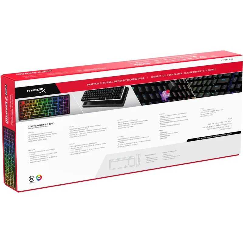 Клавіатура HyperX Origins 2 1800 HX Red USB Black (B4QS4AA)