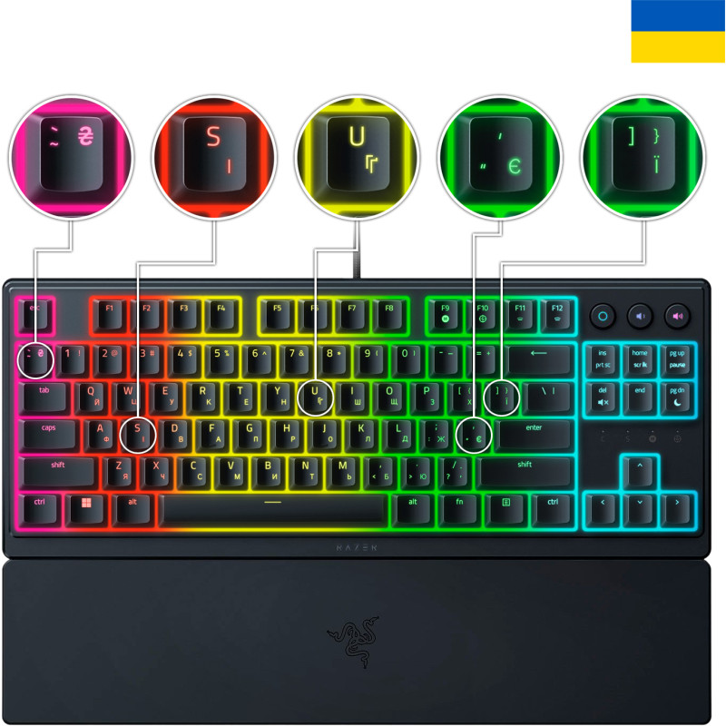 Razer Ornata V3 TKL RGB 84key Mecha-Membrane Switch UKR (RZ03-04881800-R371)