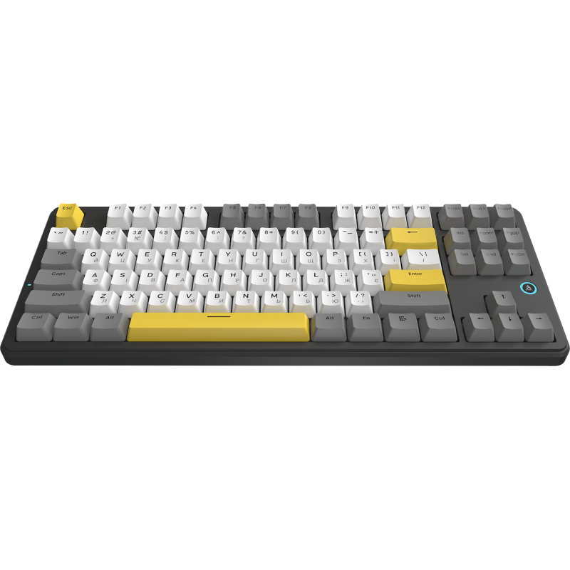 Клавіатура Ajazz AK870 V2 Flying Fish switches Black Gray Yellow (AK870-V2-FF-BGY)