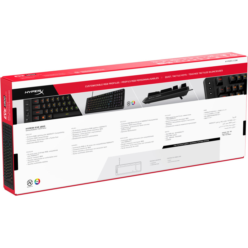 Клавіатура HyperX Eve 1800 USB Black (B7JE0AA)