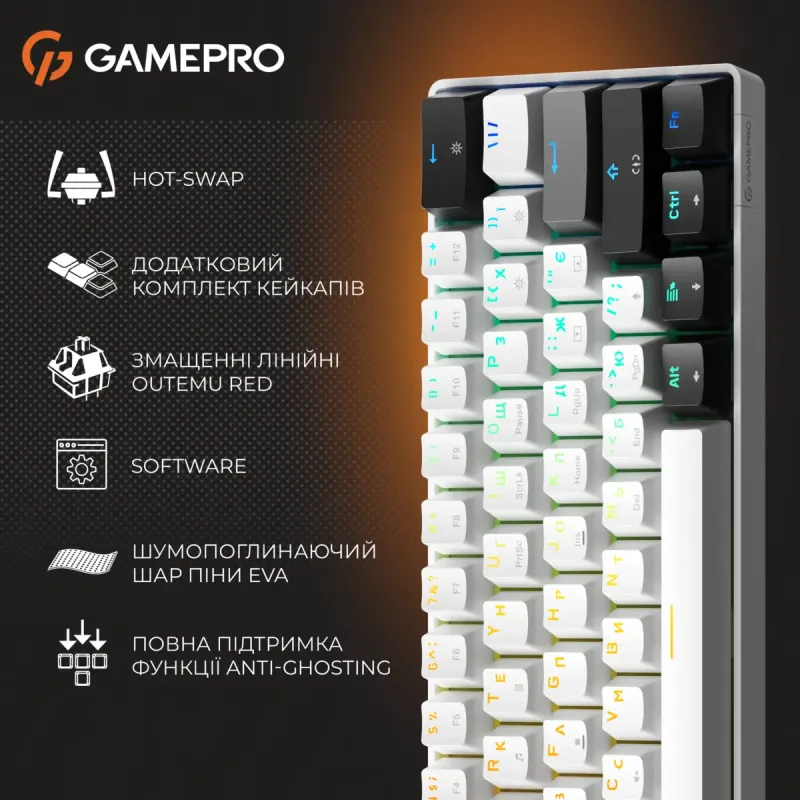 Клавиатура Gamepro MK130BW