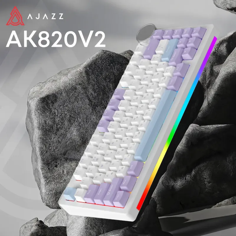 Клавиатура Ajazz AK820 V2 Coconut Flake Switch (AK820-V2-CF-PWB)