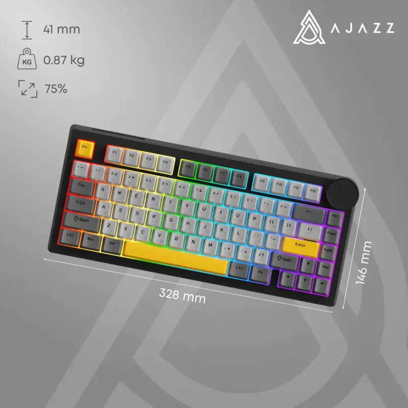 Клавиатура Ajazz AK820 V2 Coconut Flake Switch (AK820-V2-CF-PWB)