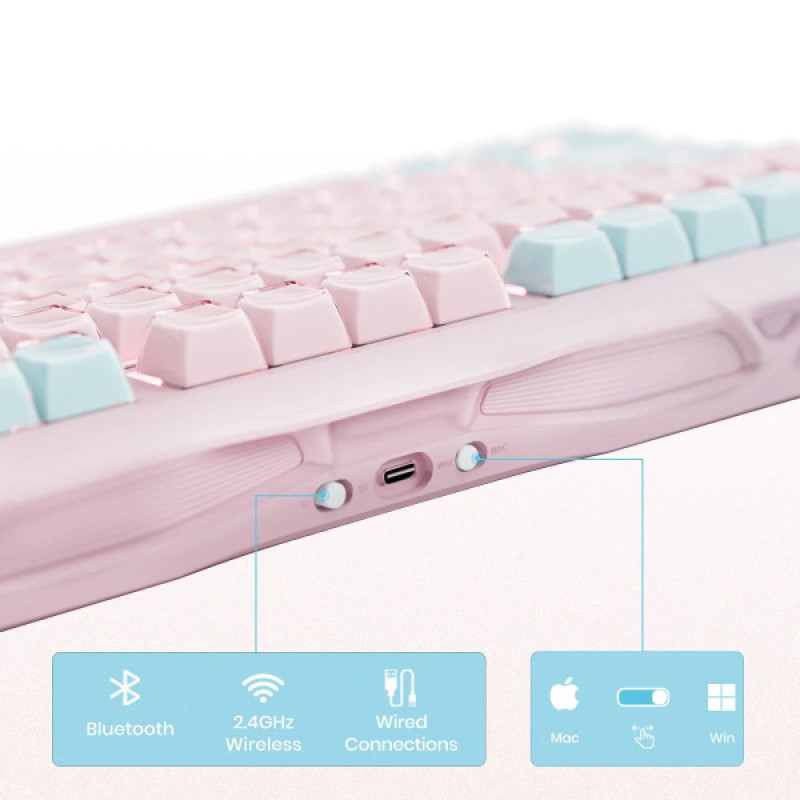 Клавіатура GravaStar Mercury K1 Lite Lumen Rose (GSK1LITE_PM_PNK)
