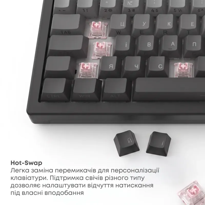 Клавиатура Ajazz AK820 V2 White Peach Switch (AK820-V2-WP-S-BG)
