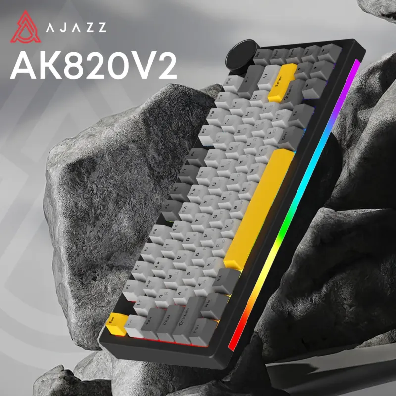 Клавиатура Ajazz AK820 V2 Coconut Flake Switch (AK820-V2-CF-BGY)