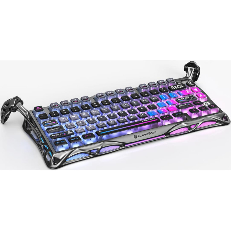 Клавиатура GravaStar Mercury K1 Pro Kailh Speedy Mint BT/WL/USB Cyberpunk (GSK1PRO_CBLK)