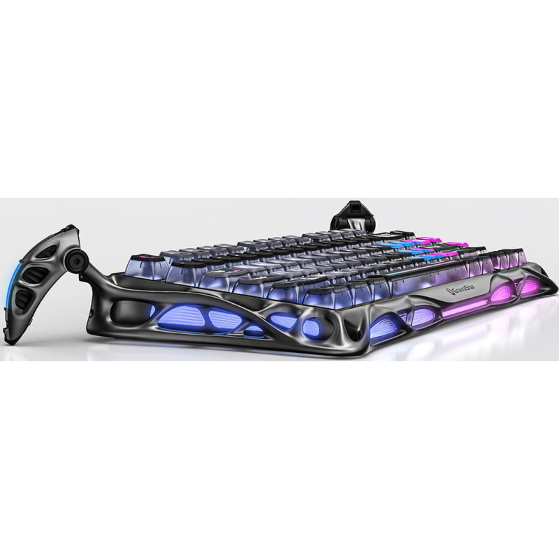 Клавиатура GravaStar Mercury K1 Pro Kailh Speedy Mint BT/WL/USB Cyberpunk (GSK1PRO_CBLK)