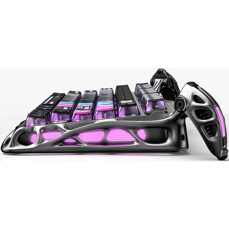 Клавиатура GravaStar Mercury K1 Pro Kailh Speedy Mint BT/WL/USB Cyberpunk (GSK1PRO_CBLK)