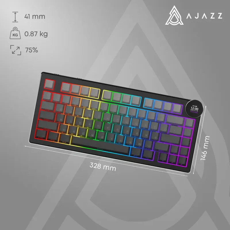 Клавиатура Ajazz AK820 V2 White Peach Switch (AK820-V2-WP-S-W)