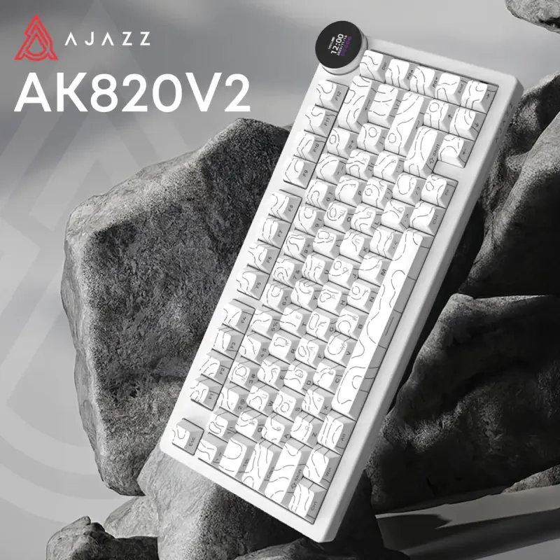 Клавиатура Ajazz AK820 V2 White Peach Switch (AK820-V2-WP-S-W)