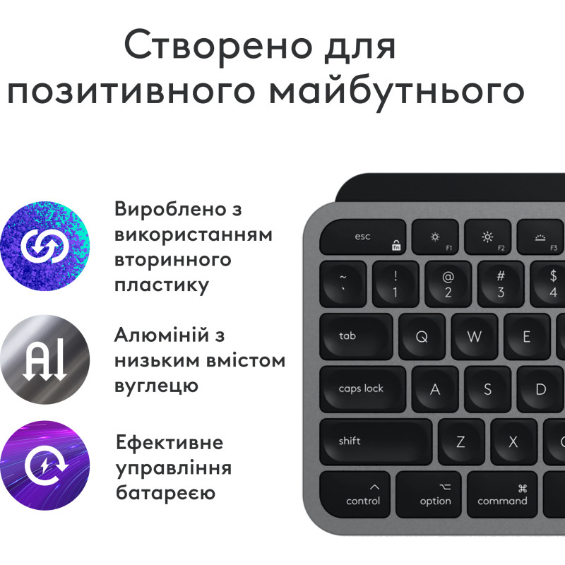 Logitech MX Keys S for Mac Space Grey (920-011637)
