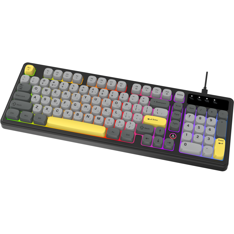 Клавіатура Ajazz AF98 Black Gray Yellow (AF98-BGY)