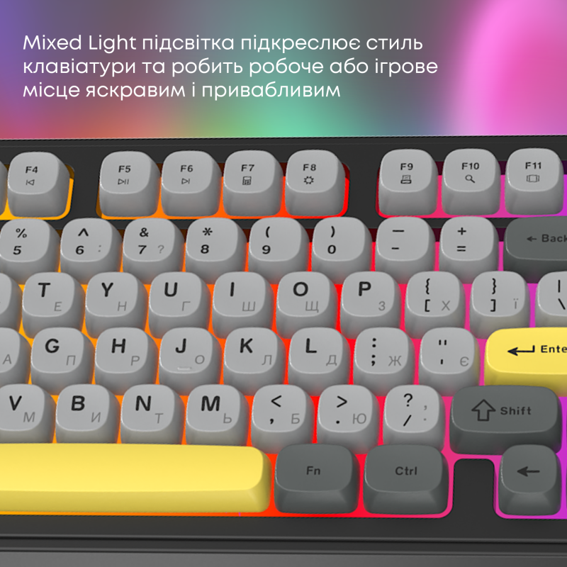 Клавіатура Ajazz AF98 Black Gray Yellow (AF98-BGY)