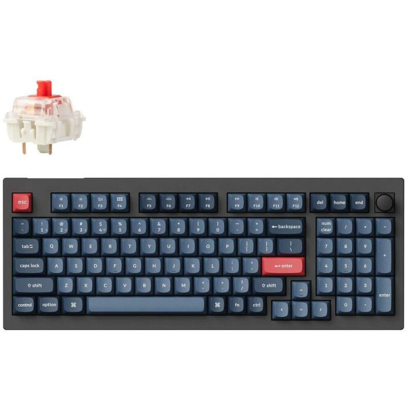 Клавіатура Keychron V5 Max 100 Key Gateron Jupiter Red Black (V5M-D1-UA)