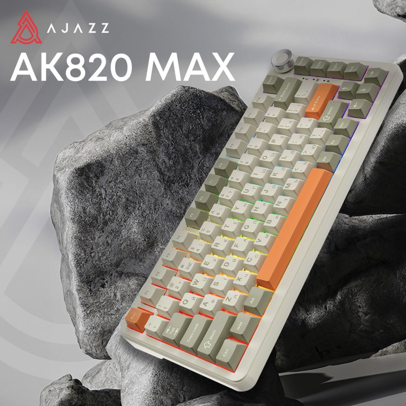 Клавиатура Ajazz AK820 MAX Flying Fish Switch Retro Colour (AK820MAX-FF-R)
