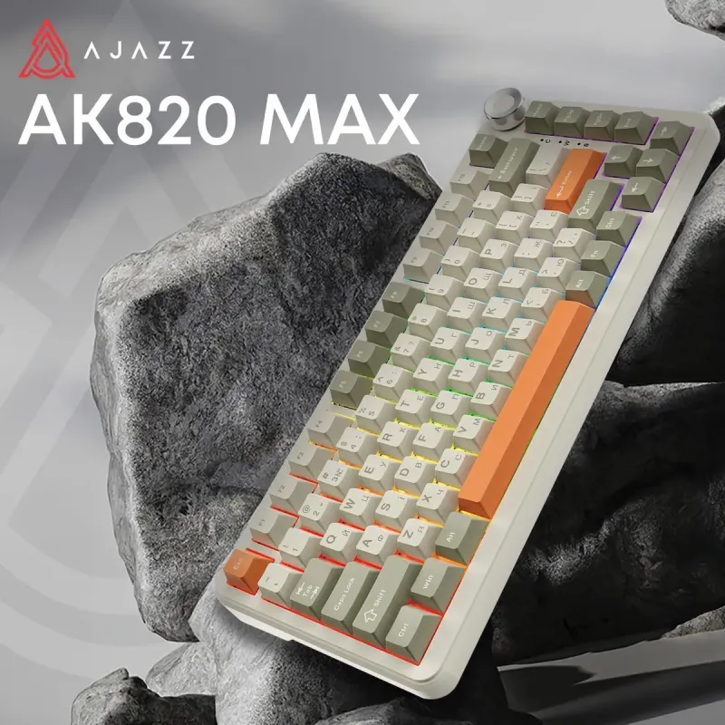 Клавиатура Ajazz AK820 MAX Flying Fish Switch Retro Colour (AK820MAX-FF-R)