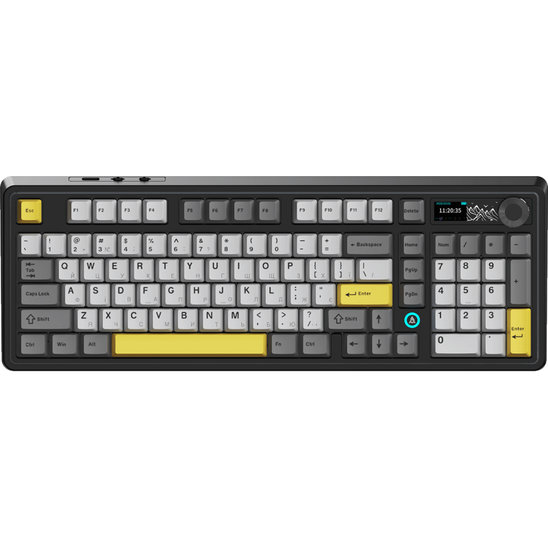 Клавиатура Ajazz AK980 RGB Clear Sky Switches Wireless With Screen (AK980-CS-BGY)