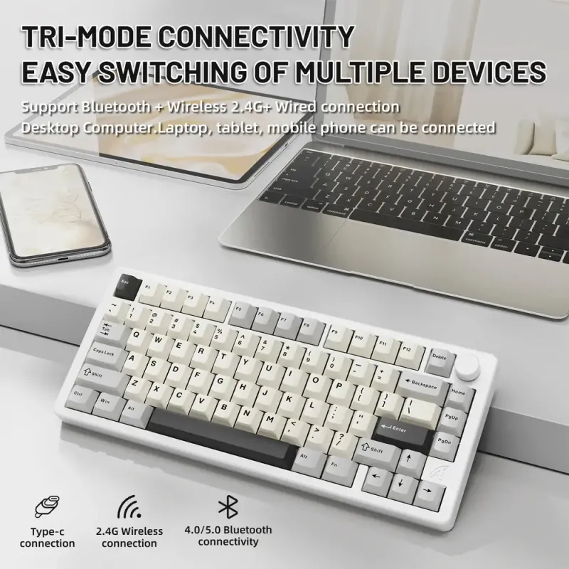Клавиатура ATTACK SHARK X86 Starry White (X86SW_AS)