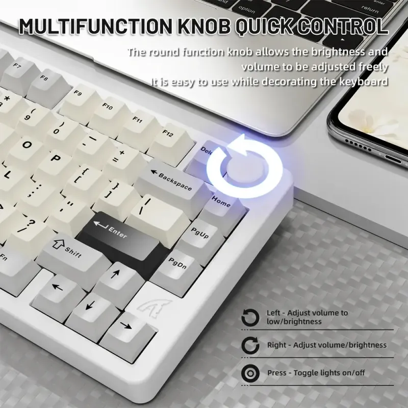 Клавиатура ATTACK SHARK X86 Starry White (X86SW_AS)