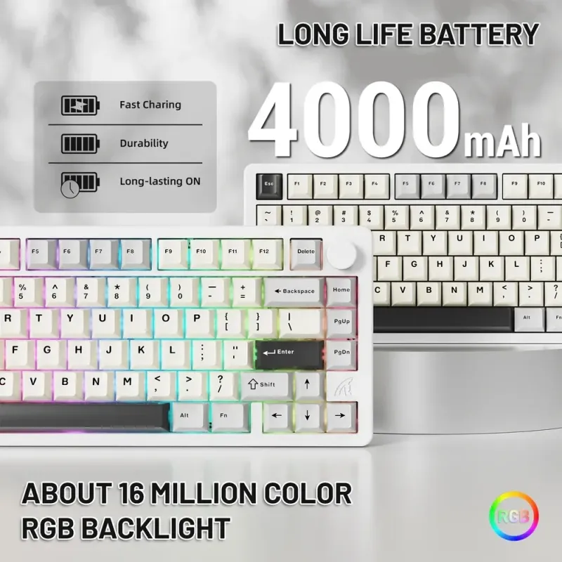 Клавиатура ATTACK SHARK X86 Starry White (X86SW_AS)