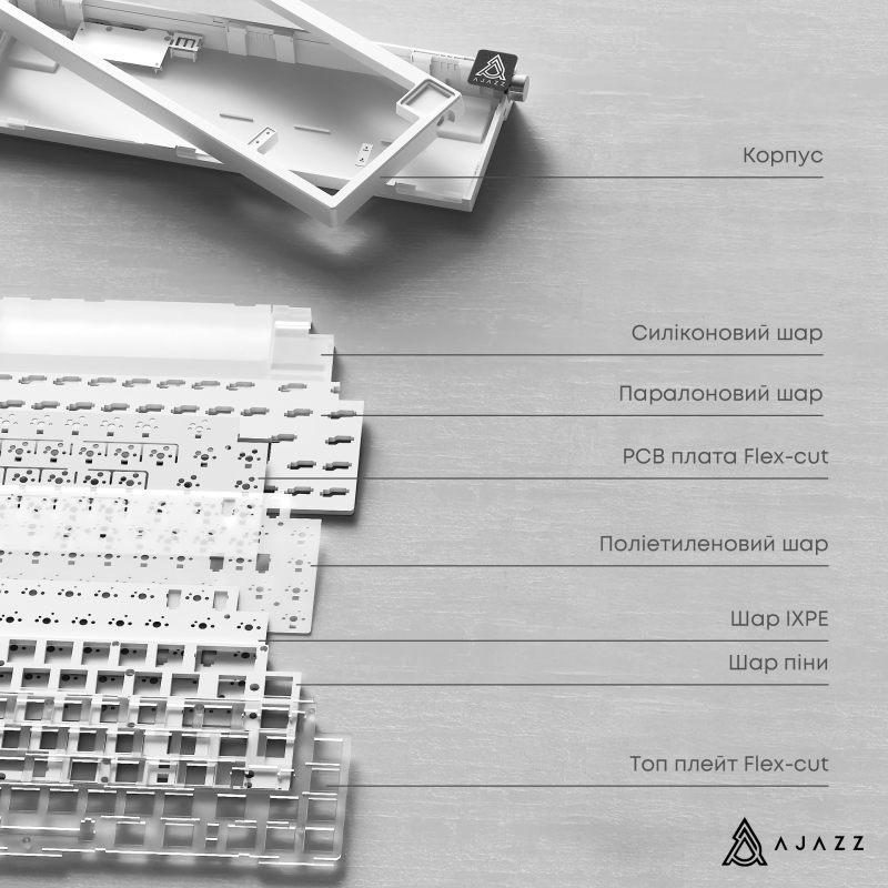 Клавиатура Ajazz AK650 Moon Yellow switches Gray White Yellow (AK650-MY-GWY)