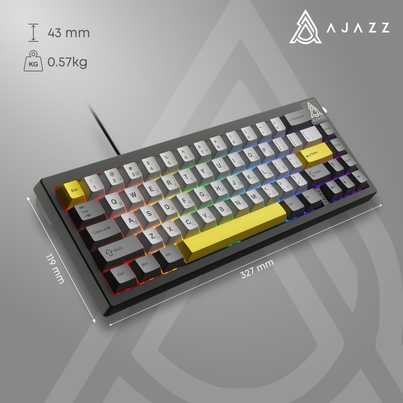 Клавиатура Ajazz AK650 Moon Yellow switches Gray White Yellow (AK650-MY-GWY)