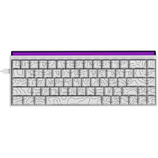 Клавіатура Ajazz NK68 Red switches Side contour White (NK68-RSW)