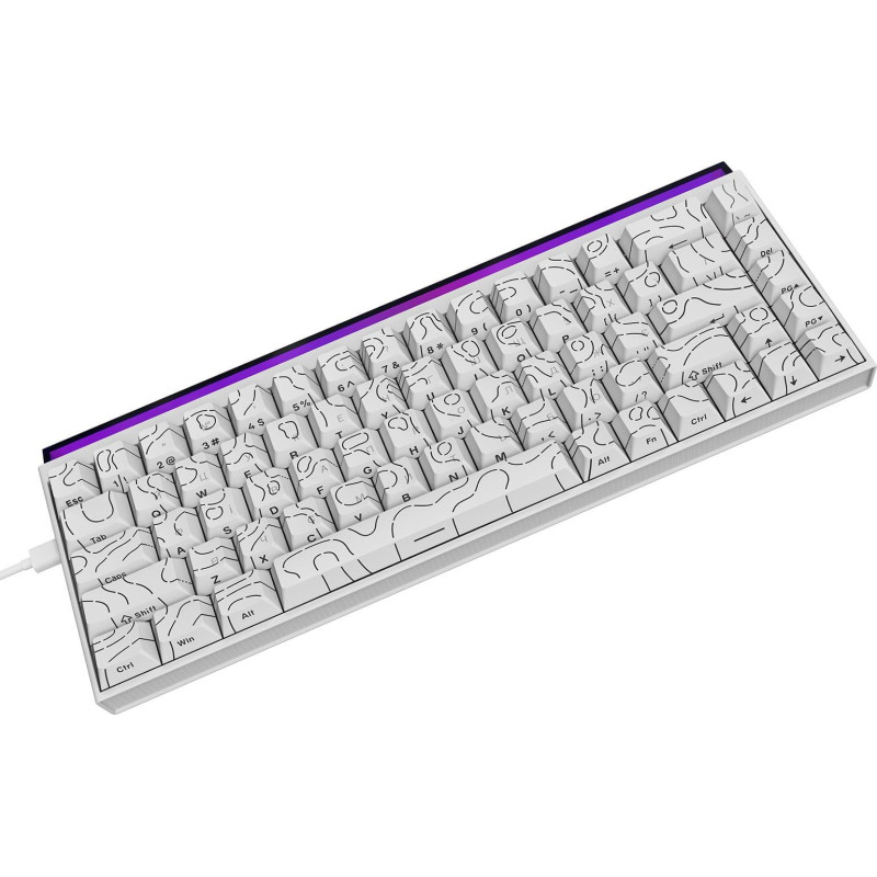 Клавіатура Ajazz NK68 Red switches Side contour White (NK68-RSW)