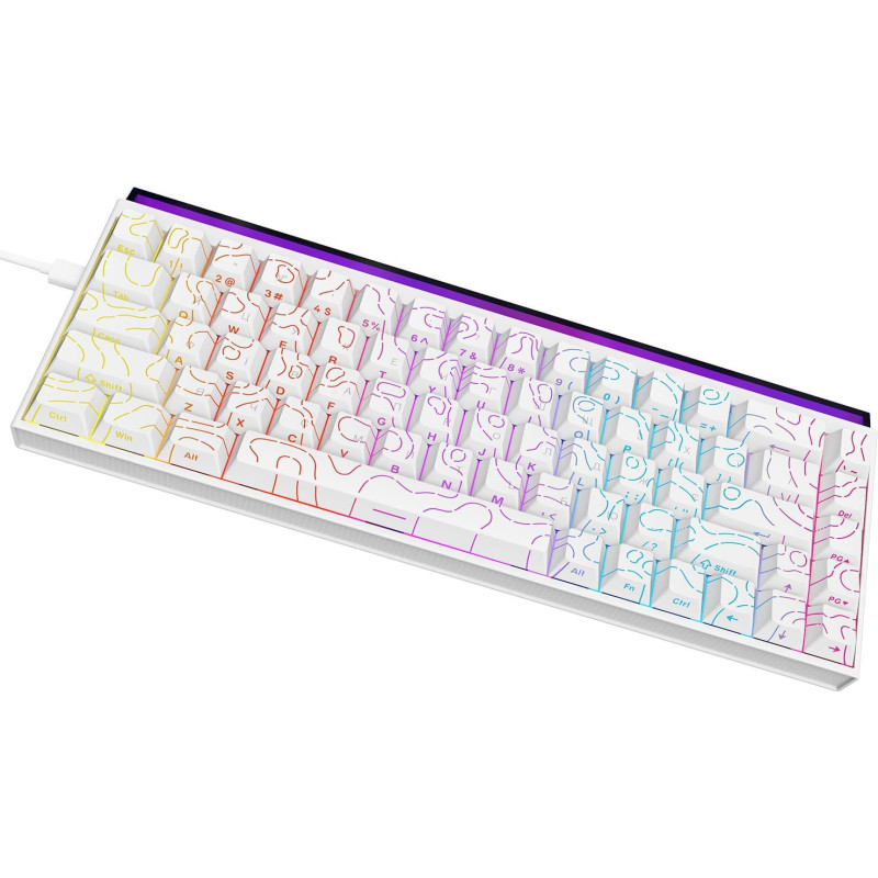 Клавіатура Ajazz NK68 Red switches Side contour White (NK68-RSW)